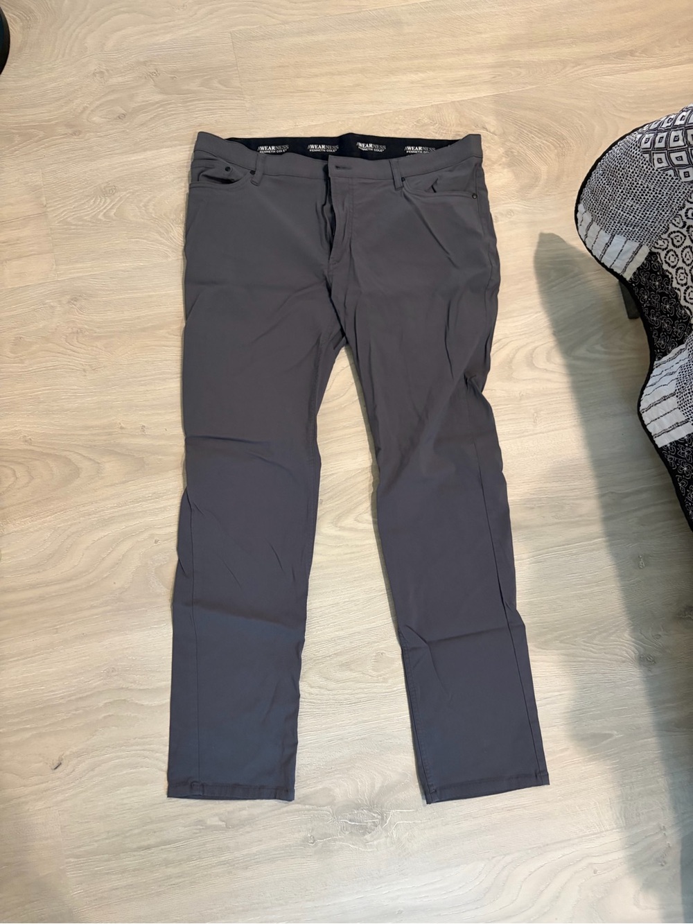 Kenneth Cole Men's Charcoal Straight-Leg Chinos